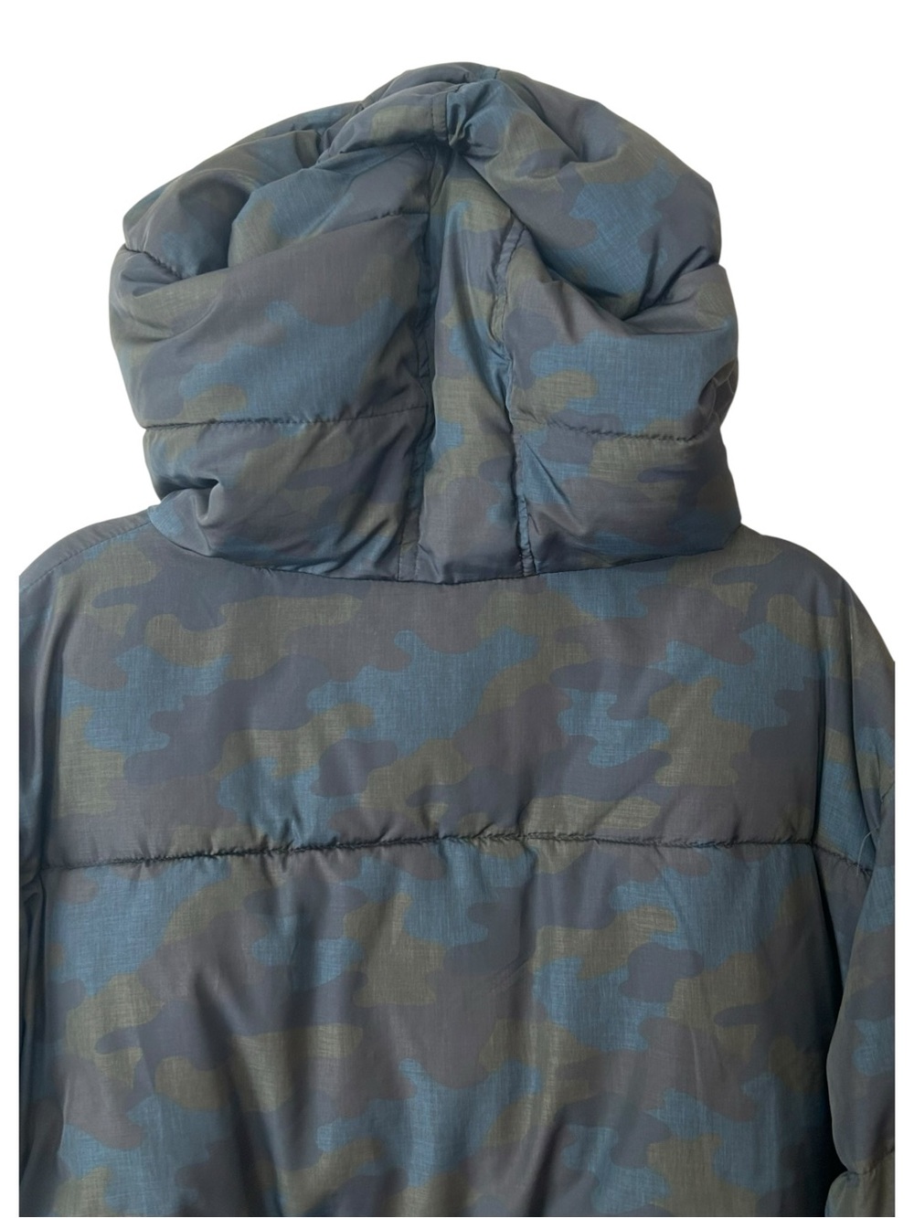 Zara Basic Outerwear Camouflage Puffer Jacket Women’s SZ M in Blue Green Black - Picture 7 of 11